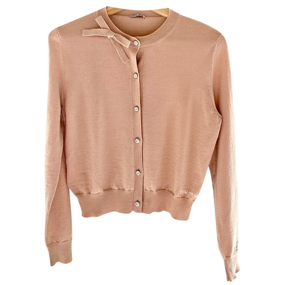 Miu Miu wool pink cardigan